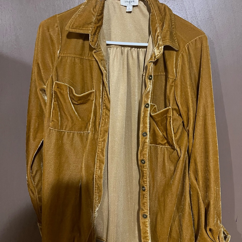 Umgee Tan Velvet Women's Blazer